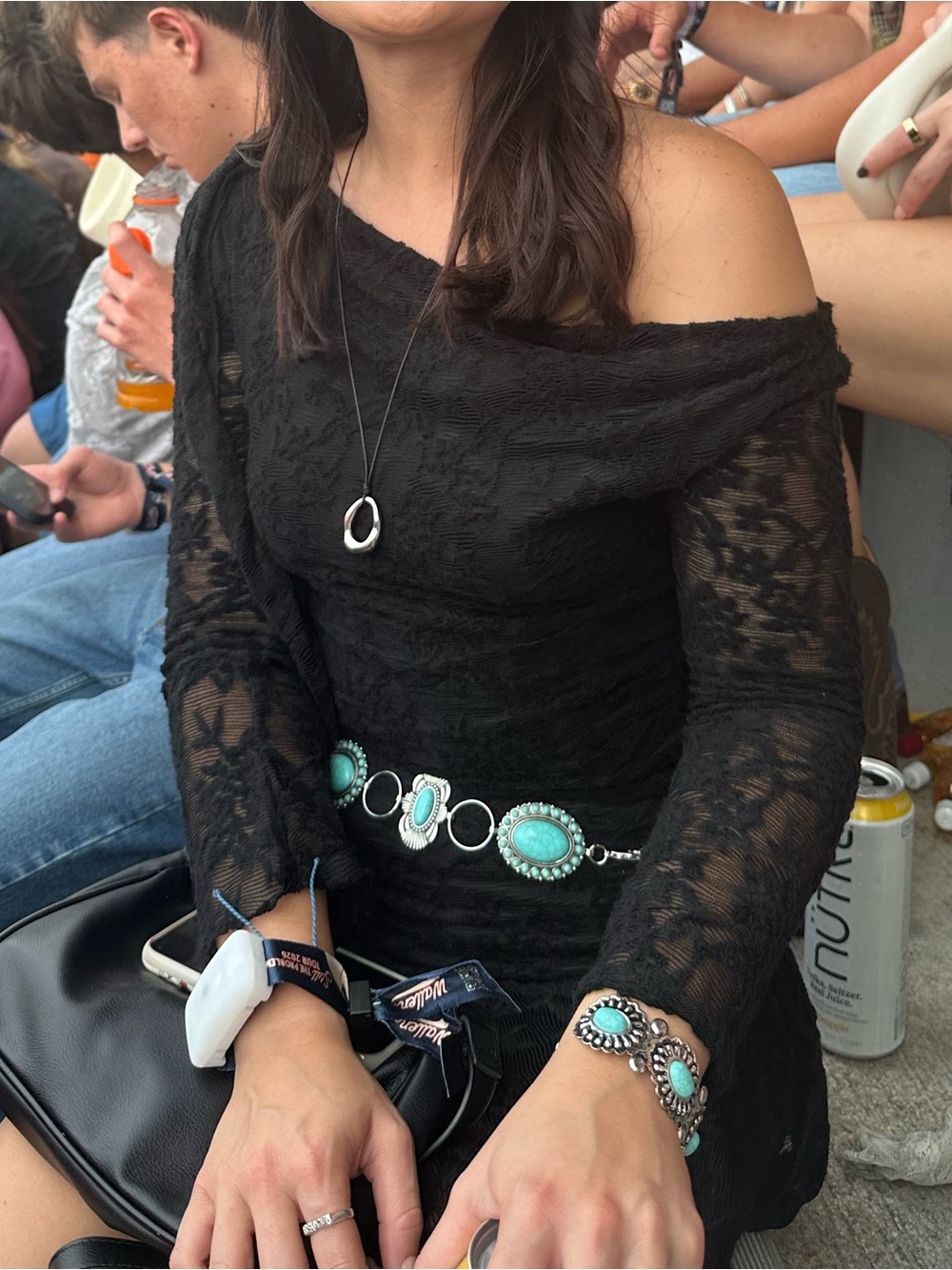 Black Off-Shoulder Lace Dress